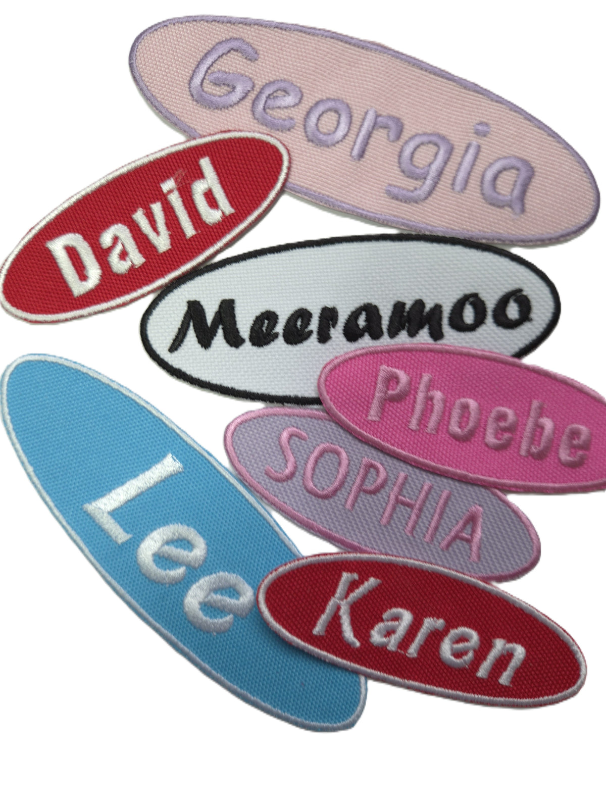 Toppa Ovale Nome Personalizzata – Ricamata | Termoadesiva, da Cucire o Velcro