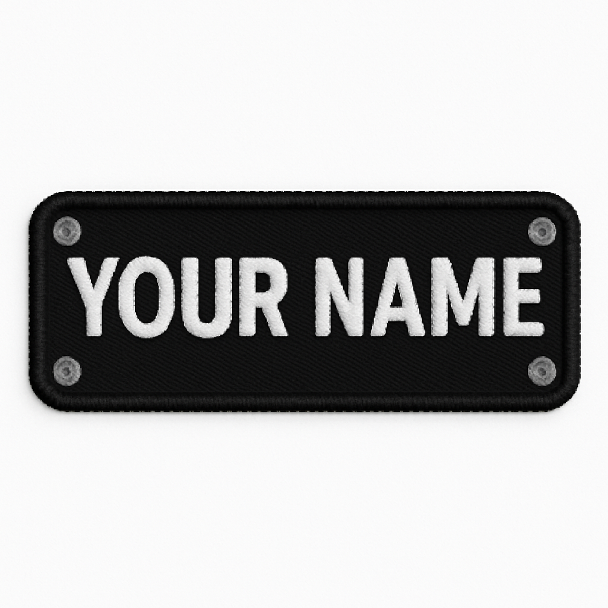 Toppa Nome Personalizzata – Patch Rettangolare Ricamata | Termoadesiva, da Cucire o Velcro