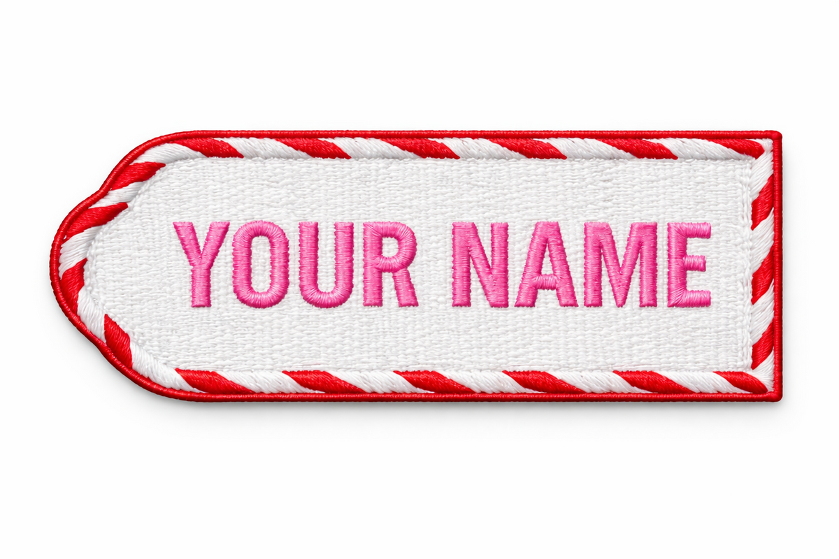 Etichetta Calza di Natale Personalizzata – Toppa Ricamata | Termoadesiva, da Cucire o Velcro