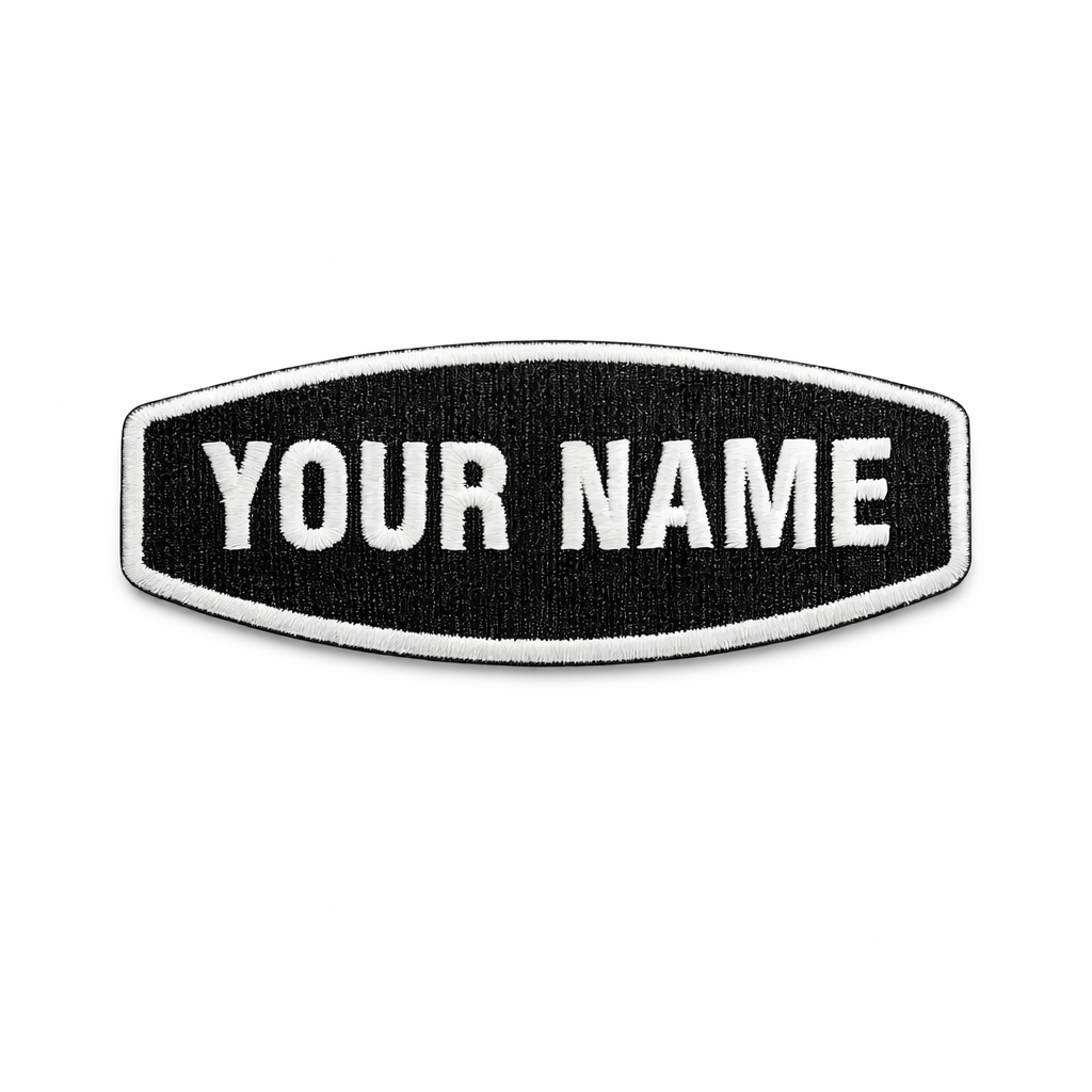 Toppa Nome Personalizzata Ricamata Quadrata in Cordura – Termoadesiva o da Cucire