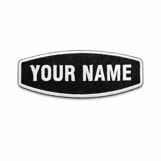 Toppa Nome Personalizzata Ricamata Quadrata in Cordura – Termoadesiva o da Cucire