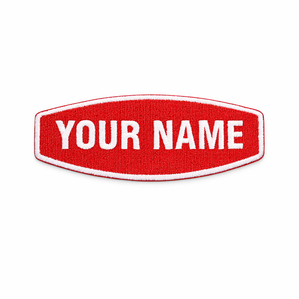 Toppa Nome Personalizzata Ricamata Quadrata in Cordura – Termoadesiva o da Cucire