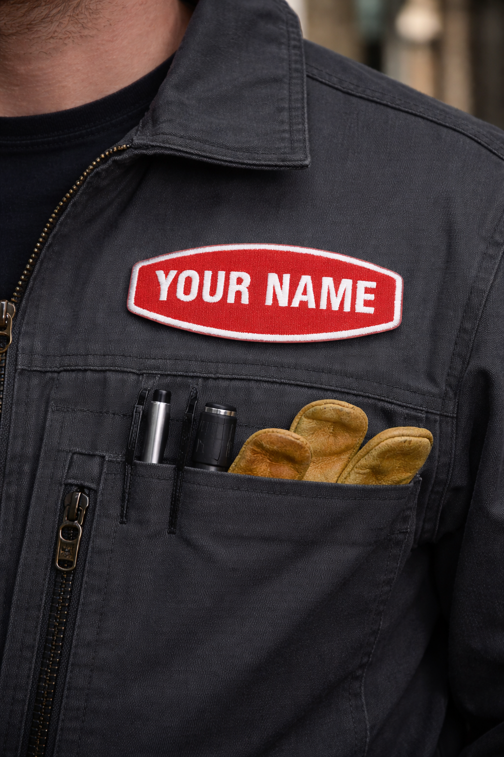 Toppa Nome Personalizzata Ricamata Quadrata in Cordura – Termoadesiva o da Cucire