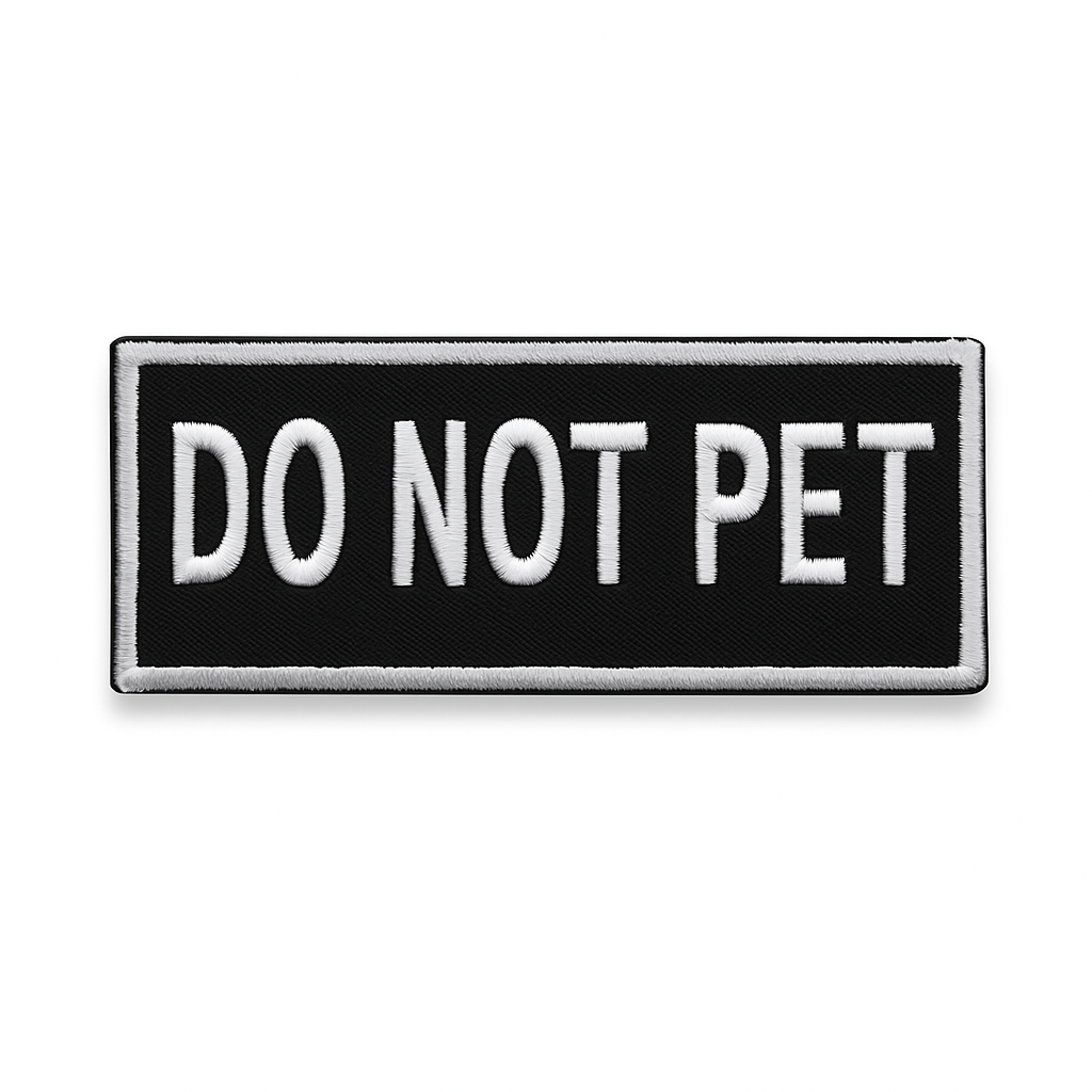 2 Toppe Nome Personalizzate per Cani – Ricamate per Imbracatura K9 Julius | Velcro, Termoadesive o da Cucire