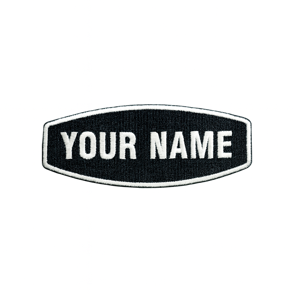 Toppa Nome Personalizzata Ricamata Quadrata in Cordura – Termoadesiva o da Cucire