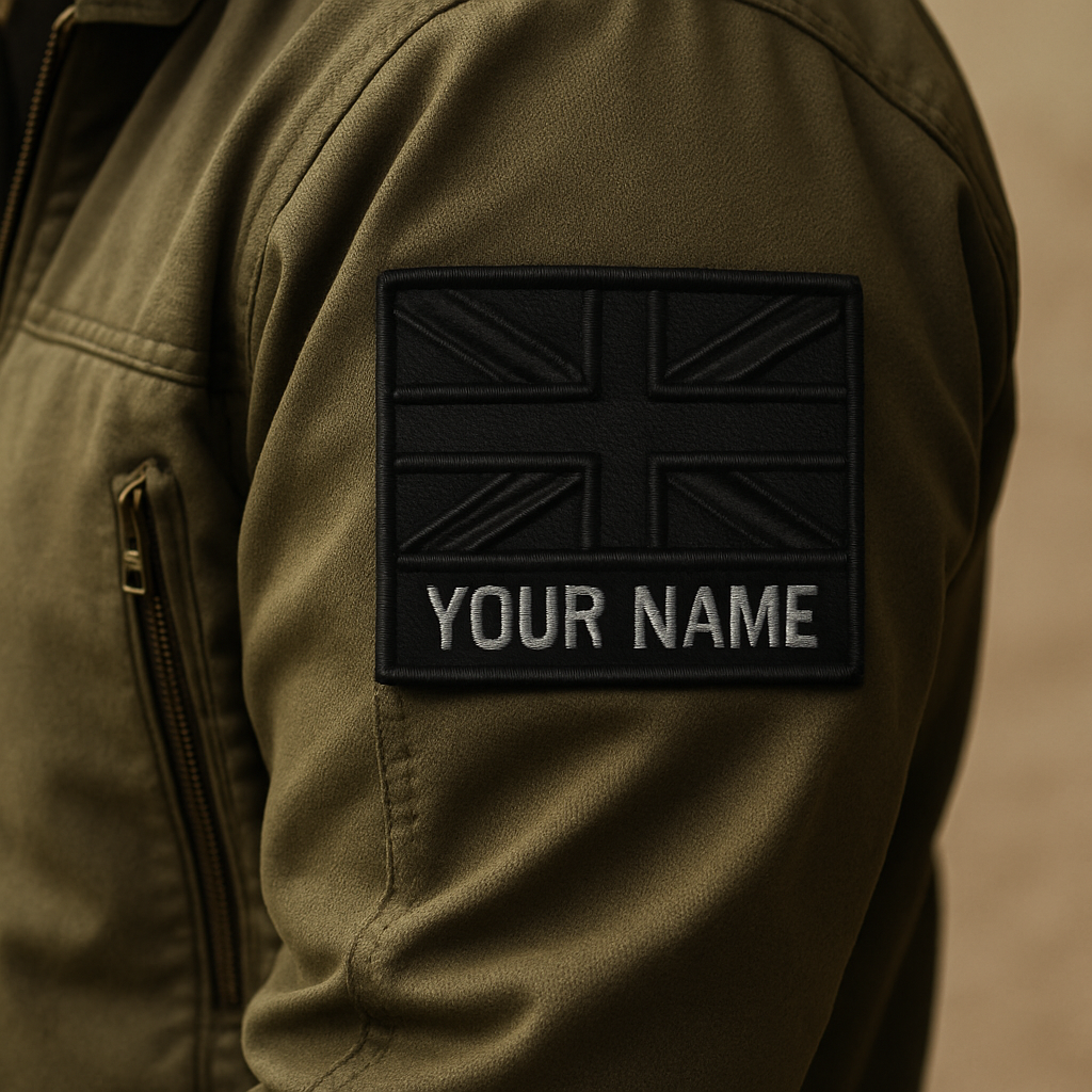 Toppa Nome Personalizzata con Bandiera – Tattica Ricamata | Velcro, Termoadesiva o da Cucire