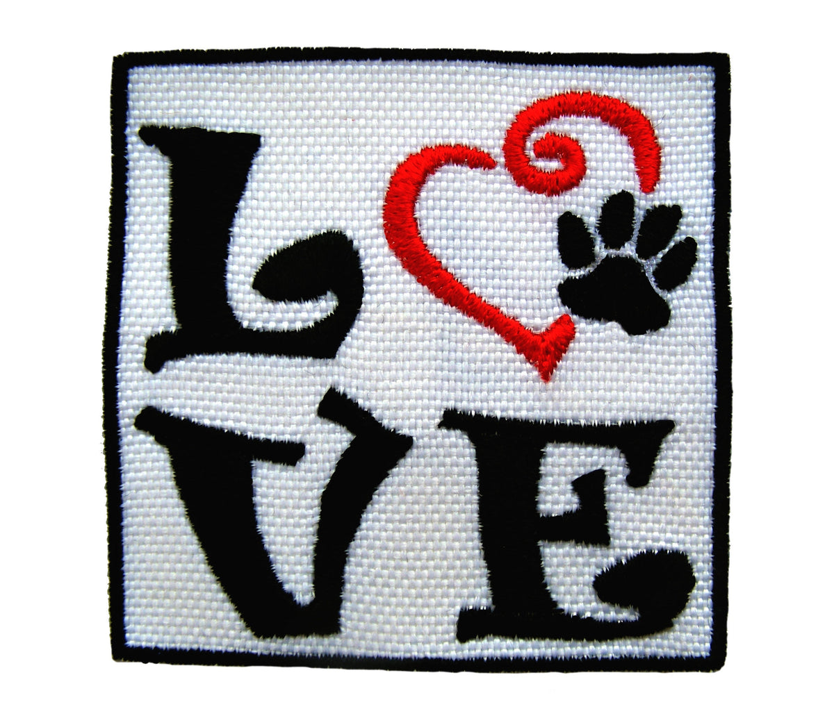 Heart Dog Paw Embroidered Patch – Pet Lover Applique
