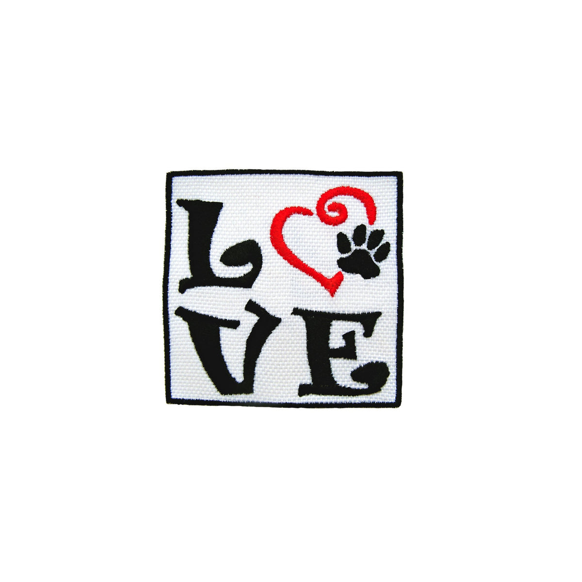 Heart Dog Paw Embroidered Patch – Pet Lover Applique