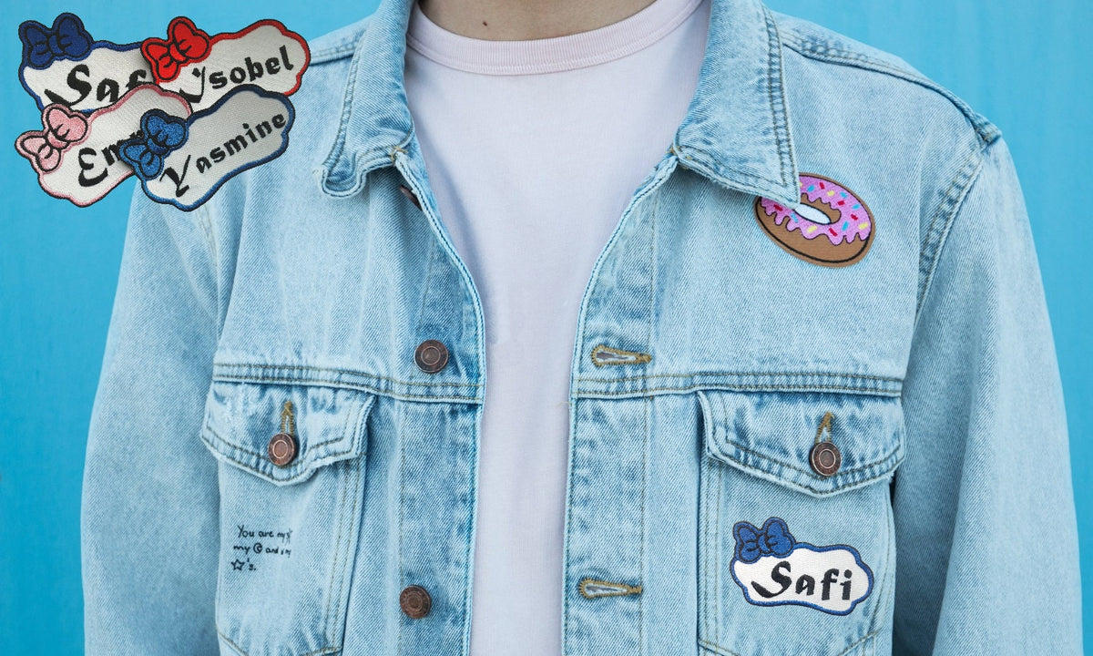 Toppa Nome Bambini Personalizzata – Ricamata per Uniforme Scolastica | Termoadesiva o da Cucire