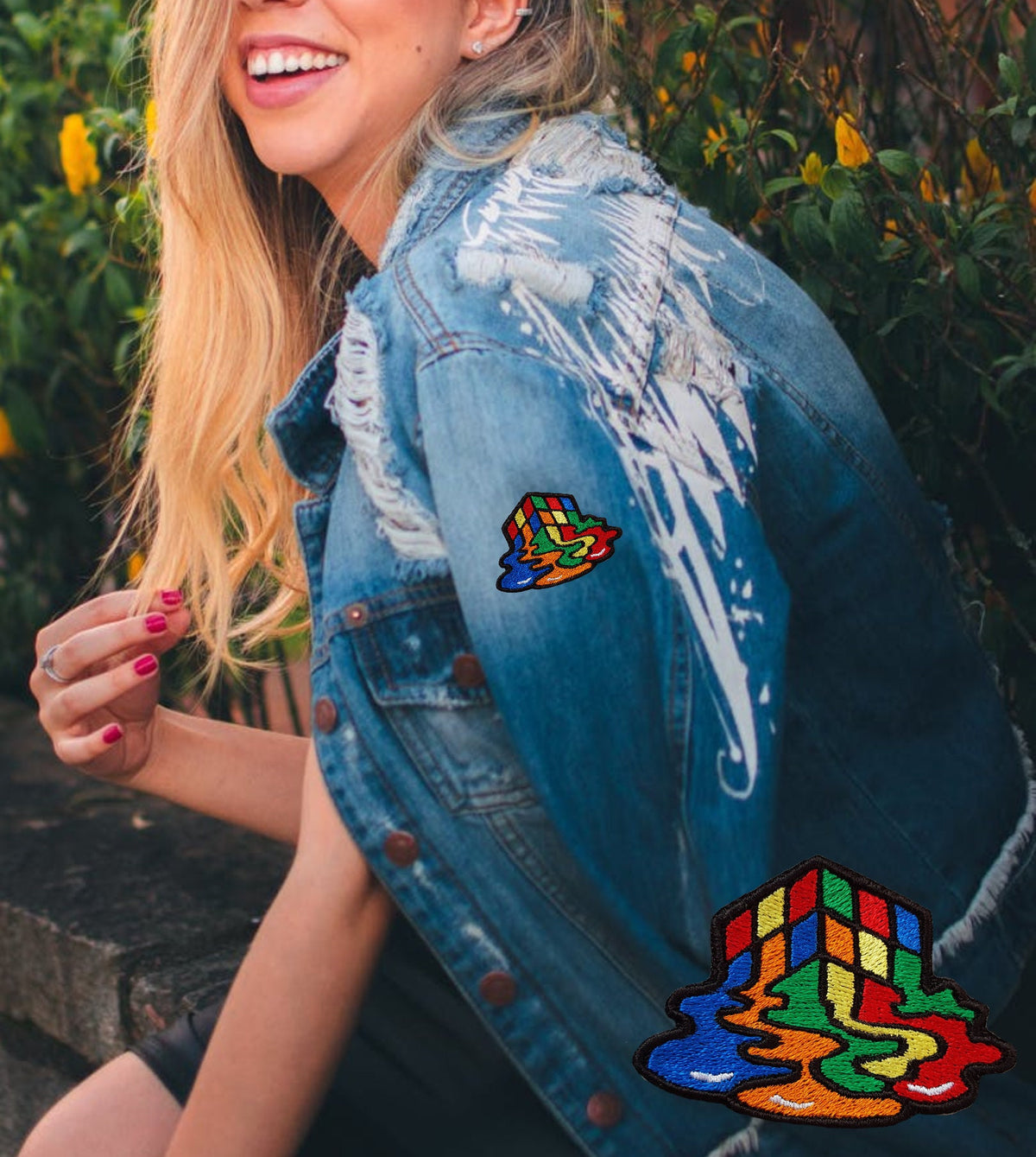 Patch brodée Rubik's Cube qui fond – Thermocollante ou à coudre