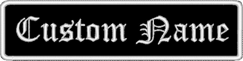 Custom Embroidered Rocker Patch – Personalised Motorcycle Club Jacket & Vest Badge