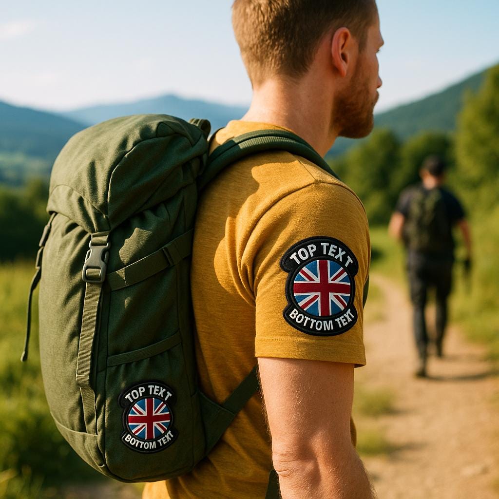 Toppa Tattica Nome Personalizzata con Bandiera – Morale Patch Ricamata | Velcro, Termoadesiva o da Cucire