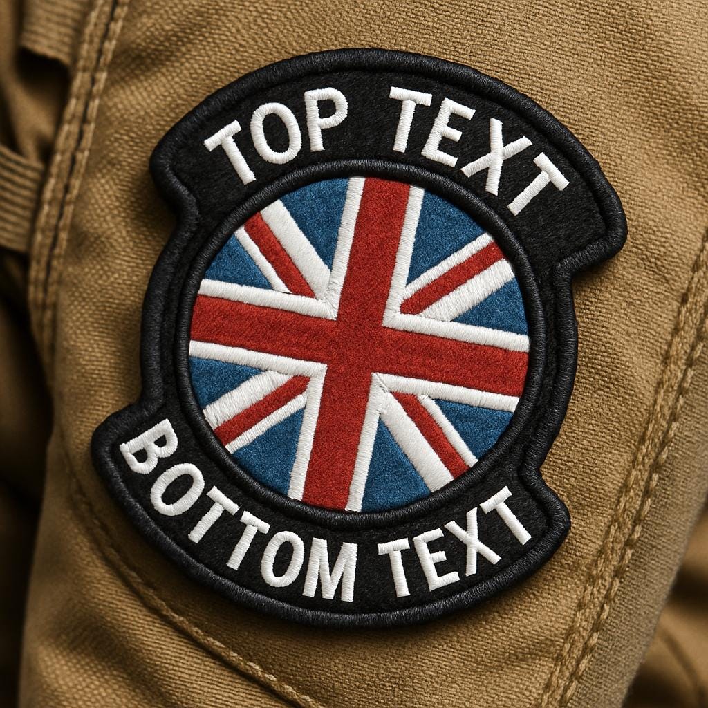Toppa Tattica Nome Personalizzata con Bandiera – Morale Patch Ricamata | Velcro, Termoadesiva o da Cucire